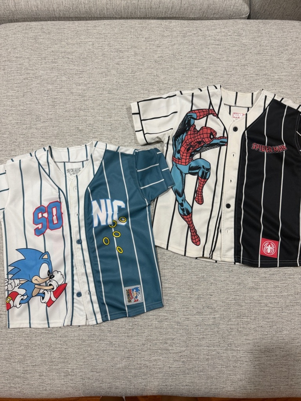 TARGET SONIC & SPIDER-MAN JERSEY TOPS BOYS SMALL